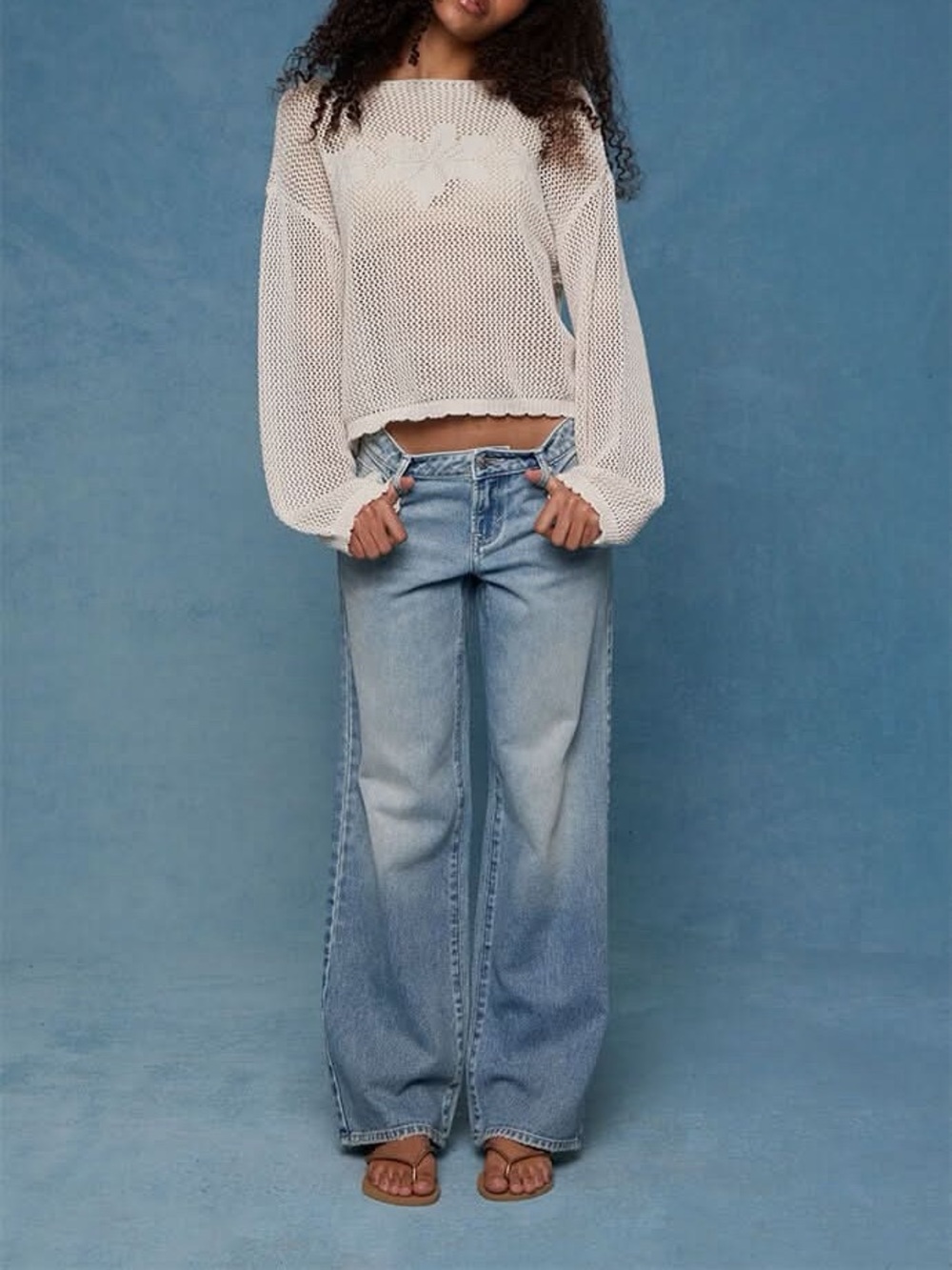 PacSun Light Blue Zoe low rise girlfriend